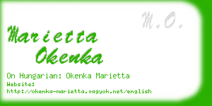 marietta okenka business card